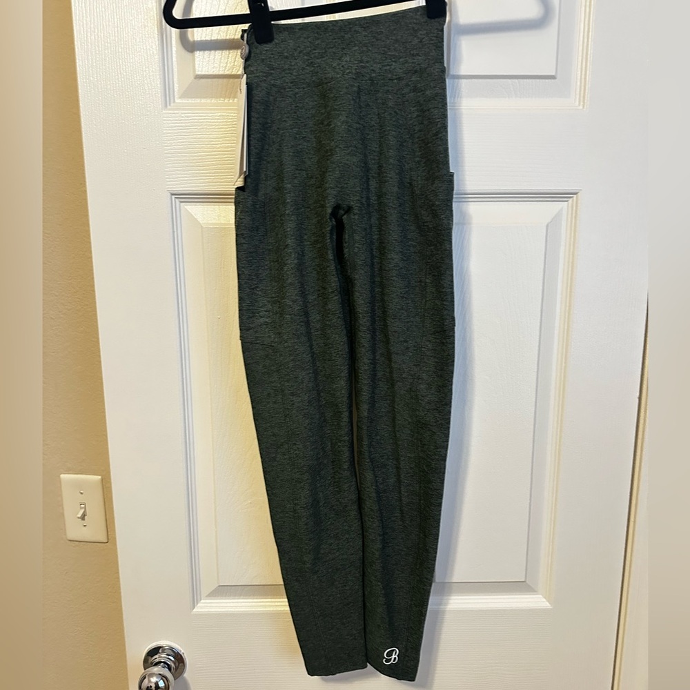 Bombshell Sportswear Forest Green Charcoal Leggings